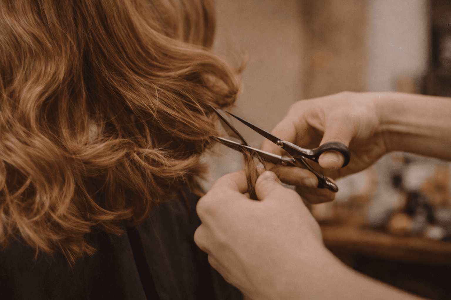 Corte de cabello en primer plano