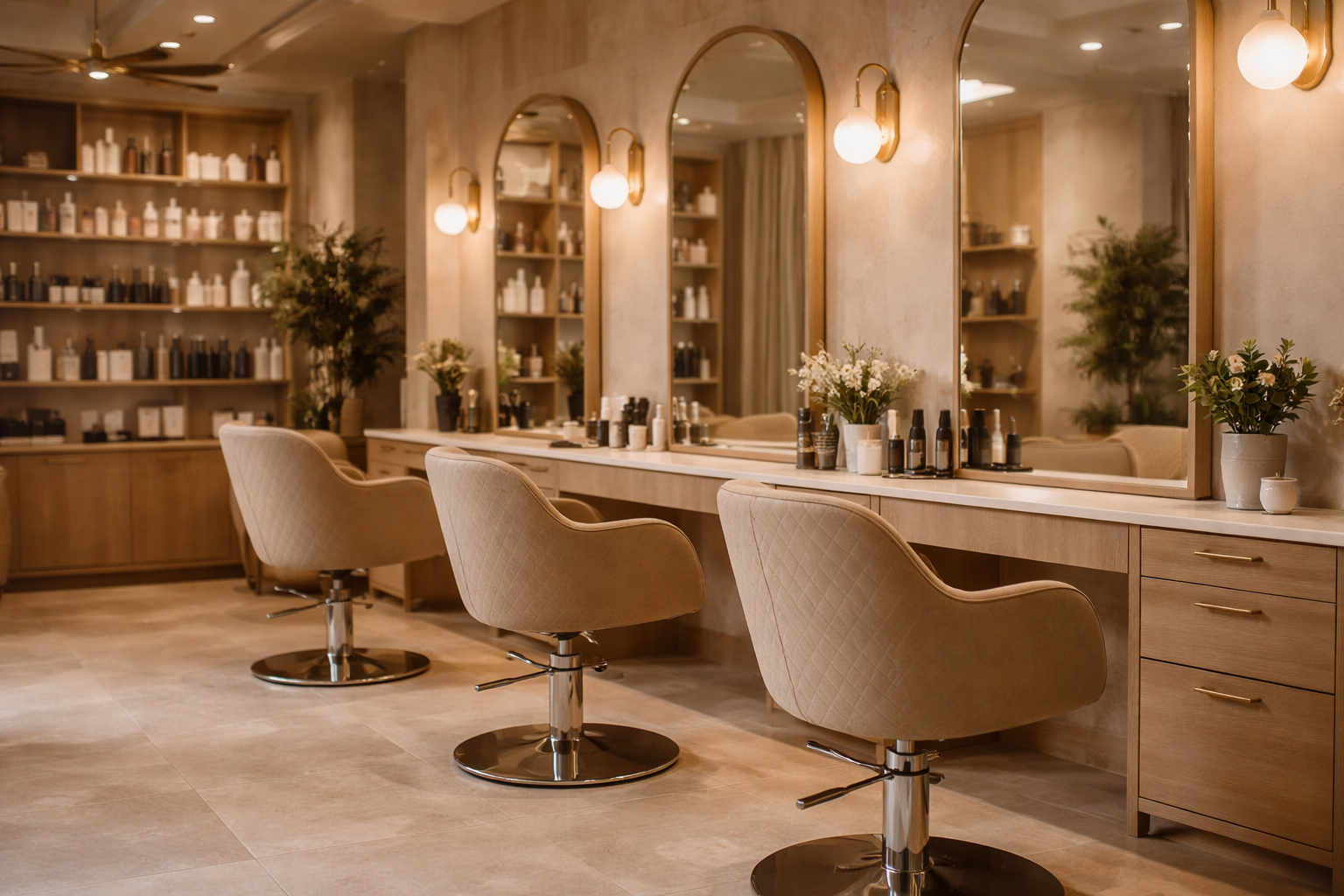 Interior elegante del salón Bimba Bocana